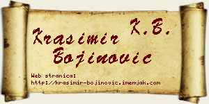 Krasimir Bojinović vizit kartica